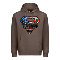Coffee American Superdad Premium Hoodie - LillyAllenDesigns