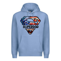 Colony Blue American Superdad Premium Hoodie - LillyAllenDesigns