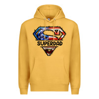 Mustard American Superdad Premium Hoodie - LillyAllenDesigns