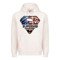 Pale Pink American Superdad Premium Hoodie - LillyAllenDesigns