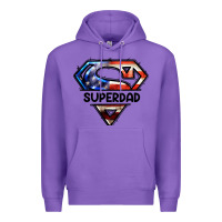 Purple American Superdad Premium Hoodie - LillyAllenDesigns