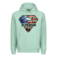 Seafoam American Superdad Premium Hoodie - LillyAllenDesigns