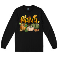 Black mama pumpkin Long Sleeve Tee - BundleAndBundleShop
