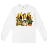 White mama pumpkin Long Sleeve Tee - BundleAndBundleShop