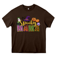 Chocolate Brown spooky mama Heavy Core Tee - CowGirlArtShop