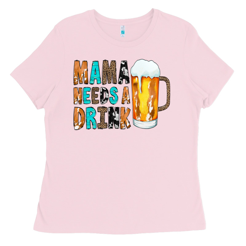 Mama Needs A Drink Ladies Tee by CowCowDesign | Teevron