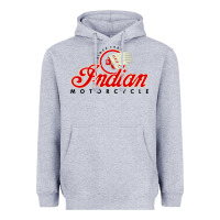 Heather Grey motorcycle racing indian Heavyweight Hoodie - linhVisuals