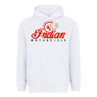 White motorcycle racing indian Heavyweight Hoodie - linhVisuals
