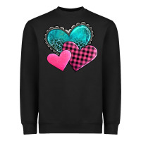 Black valentine's day hearts Heavyweight Sweatshirt - AdoDesignShop