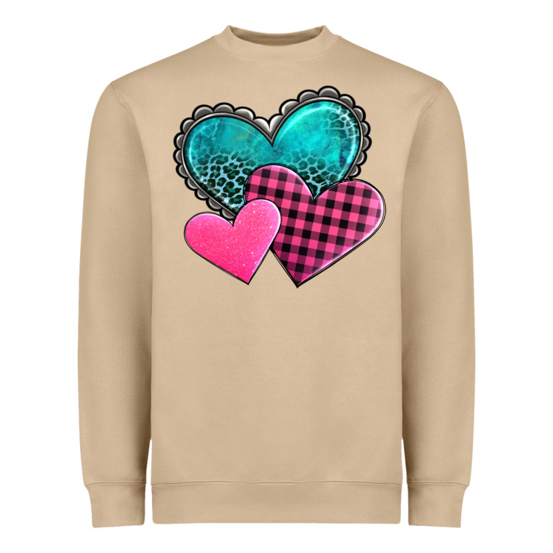 Valentine's Day Hearts Heavyweight Sweatshirt by AdoDesignShop | Teevron