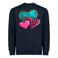 Navy valentine's day hearts Heavyweight Sweatshirt - AdoDesignShop