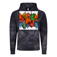 Cloud Black autumn  leaves seamless pattern Vintage Hoodie - BundleAndBundleShop