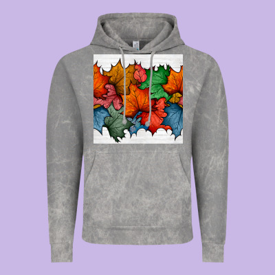 Autumn  Leaves Seamless Pattern Vintage Hoodie Designed By Bundleandbundleshop