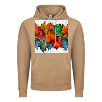 Vintage Coffee autumn  leaves seamless pattern Vintage Hoodie - BundleAndBundleShop