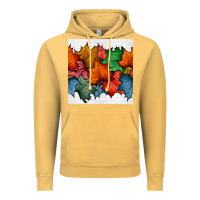 Vintage Mustard autumn  leaves seamless pattern Vintage Hoodie - BundleAndBundleShop