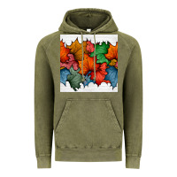 Vintage Olive autumn  leaves seamless pattern Vintage Hoodie - BundleAndBundleShop