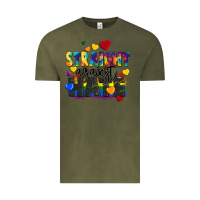 Vintage Olive straight against hate Vintage Tee - FaDigitalArtStudio
