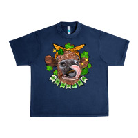 Navy St. Patrick's Day cow Urban Heavy Tee - FaDigitalArtStudio