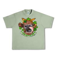 Oil Green St. Patrick's Day cow Urban Heavy Tee - FaDigitalArtStudio