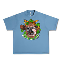 Pebble Blue St. Patrick's Day cow Urban Heavy Tee - FaDigitalArtStudio