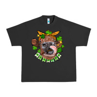 Pigment Black St. Patrick's Day cow Urban Heavy Tee - FaDigitalArtStudio