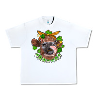 White St. Patrick's Day cow Urban Heavy Tee - FaDigitalArtStudio