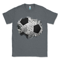 Charcoal Heather cowhide soccer patch Classic Tee - Jasminsmagicworld