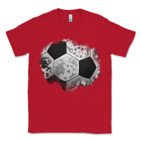 Red cowhide soccer patch Classic Tee - Jasminsmagicworld