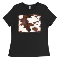 Brown Cowhide Background Ladies Tee | Teevron