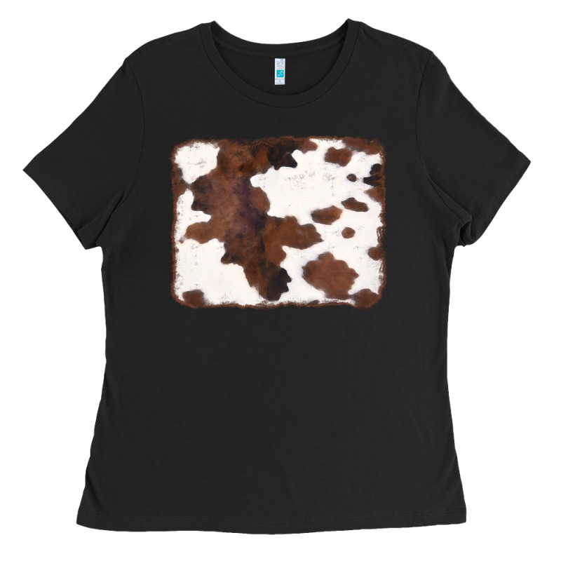 Brown Cowhide Background Ladies Tee by CowCowDesign | Teevron