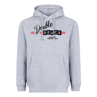 Heather Grey double deuce live music Heavyweight Hoodie - linhVisuals
