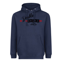 Navy double deuce live music Heavyweight Hoodie - linhVisuals