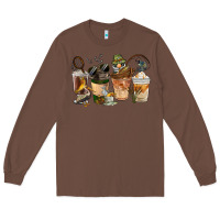 Chestnut Fishing Coffee Cups Long Sleeve Tee - FaDigitalArtStudio