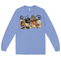 Colony Blue Fishing Coffee Cups Long Sleeve Tee - FaDigitalArtStudio