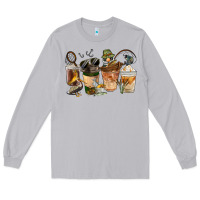Moon Dust Fishing Coffee Cups Long Sleeve Tee - FaDigitalArtStudio