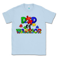 Dusty Blue Dad of warrior Classic Tee - CowGirlArtShop