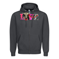 Smoke love with holstein cow Zipper Hoodie - AdoDesignShop