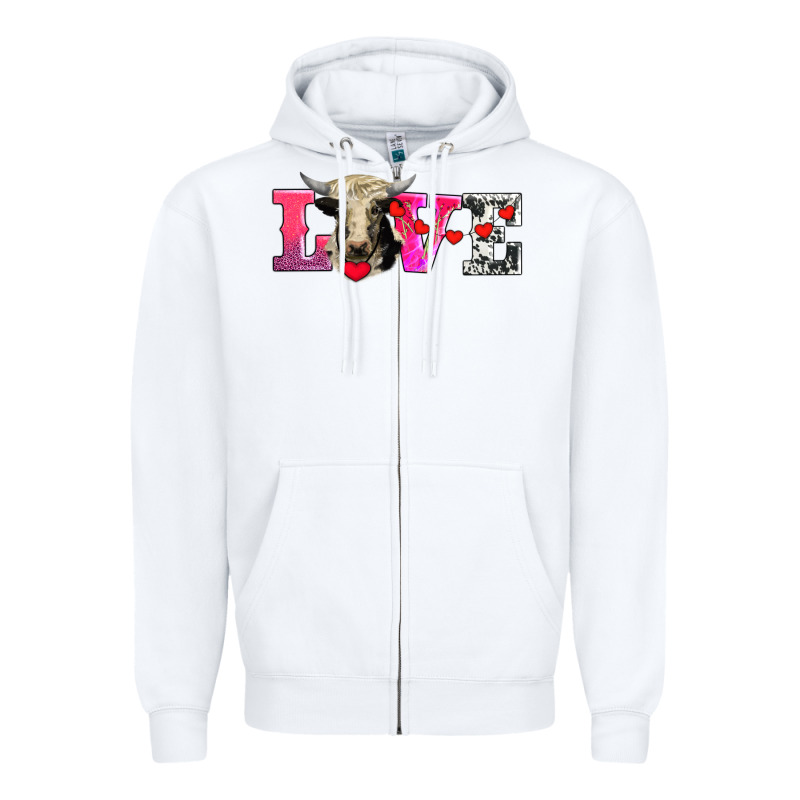 Love With Holstein Cow Zipper Hoodie by AdoDesignShop | Teevron