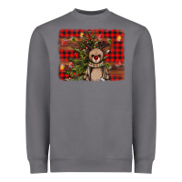 Storm reindeer trees background Heavyweight Sweatshirt - AdoDesignShop