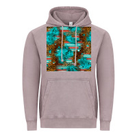 Vintage Zinc turquoise serape leopard seamless pattern Vintage Hoodie - BundleAndBundleShop
