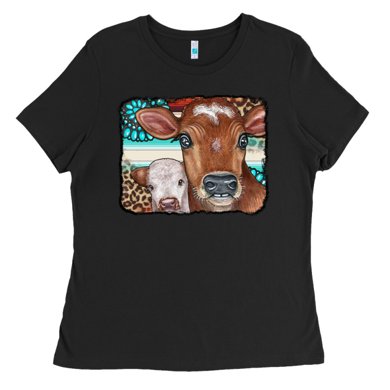 Cows Serape Leopard Gemstone Ladies Tee by CowCowDesign | Teevron