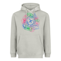 Moon Dust bon voyage travel stamp t shirt Heavyweight Hoodie - linhVisuals