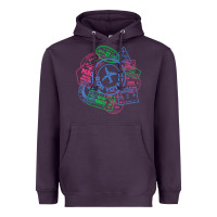 Plum bon voyage travel stamp t shirt Heavyweight Hoodie - linhVisuals
