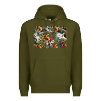 Army Green western rodeo background Premium Hoodie - Jasminsmagicworld