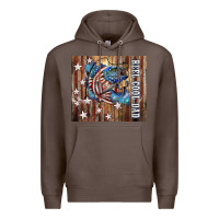 Coffee Western Reel Cool Dad American Premium Hoodie - LillyAllenDesigns