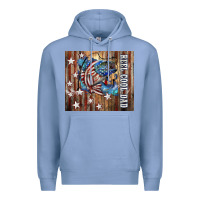 Colony Blue Western Reel Cool Dad American Premium Hoodie - LillyAllenDesigns
