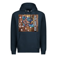 Navy Western Reel Cool Dad American Premium Hoodie - LillyAllenDesigns