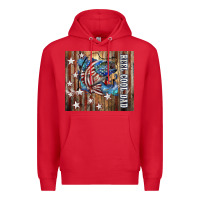 Red Western Reel Cool Dad American Premium Hoodie - LillyAllenDesigns
