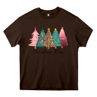 Chocolate Brown christmas trees Heavy Core Tee - CowGirlArtShop