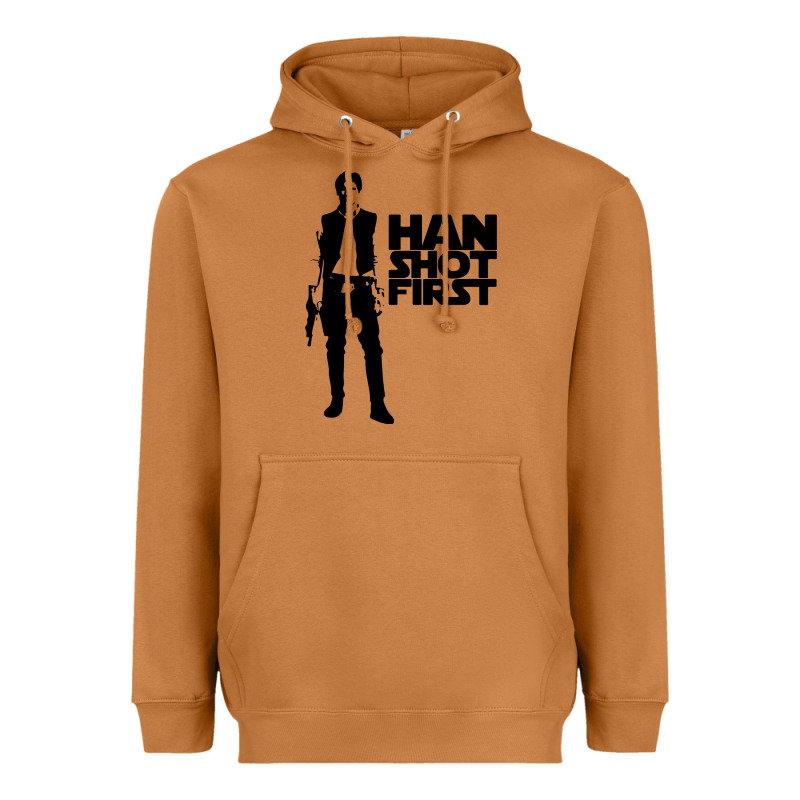 Han Shot First Heavyweight Hoodie by linhVisuals | Teevron